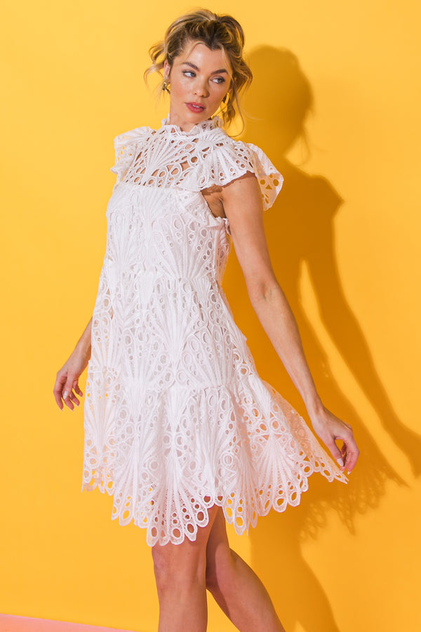 Lace Short White Dress – Edesias Boutique
