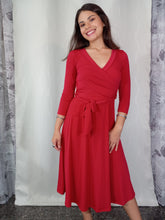 Load image into Gallery viewer, Wrap Red Dress
