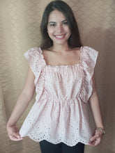 Load image into Gallery viewer, Blush Eyelet Top