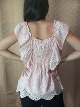Load image into Gallery viewer, Blush Eyelet Top