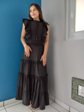 Load image into Gallery viewer, Crochet Trim Maxi Dress

