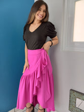 Load image into Gallery viewer, Magenta Wrap Skirt
