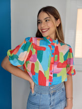 Load image into Gallery viewer, Printed short Sleeve blouse
