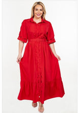 Load image into Gallery viewer, Red Plus Dress
