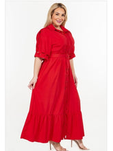 Load image into Gallery viewer, Red Plus Dress
