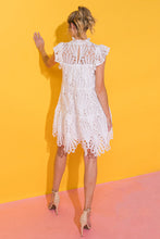 Load image into Gallery viewer, Lace Short White Dress
