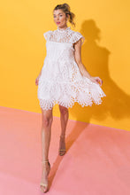 Load image into Gallery viewer, Lace Short White Dress
