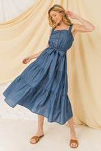 Load image into Gallery viewer, Denim Buttondown Midi Dress
