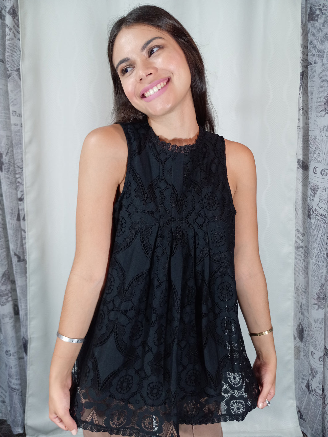 Julia Black Lace Blouse