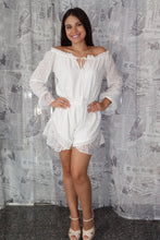 Load image into Gallery viewer, Eyelet and Lace White Romper
