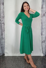 Load image into Gallery viewer, Wrap Green Dress
