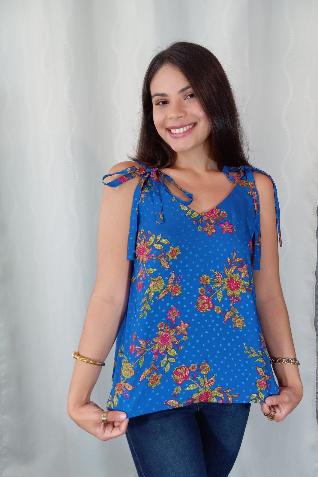 Floral Satin Tank Top
