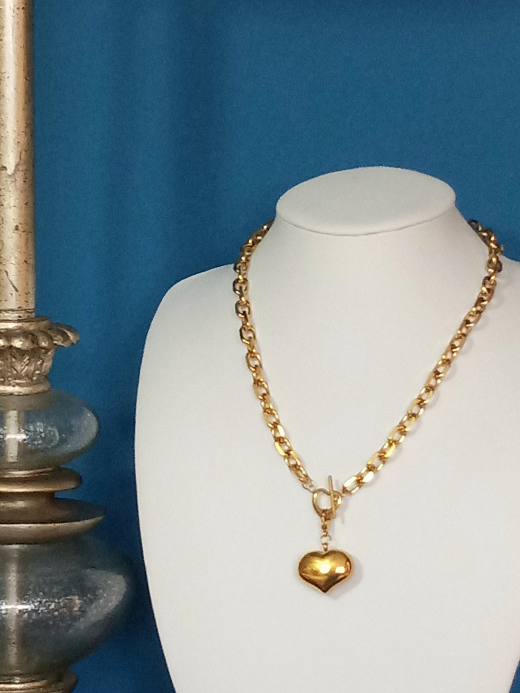 Golden Heart Pendant Chain