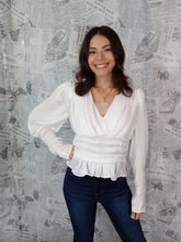 Load image into Gallery viewer, Satin White Blouse

