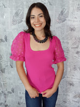 Load image into Gallery viewer, Spandex Hot Pink Top
