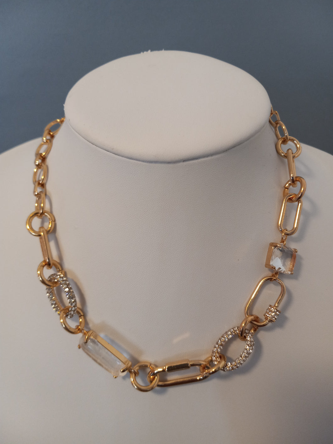 Silver Accents Golden Necklace