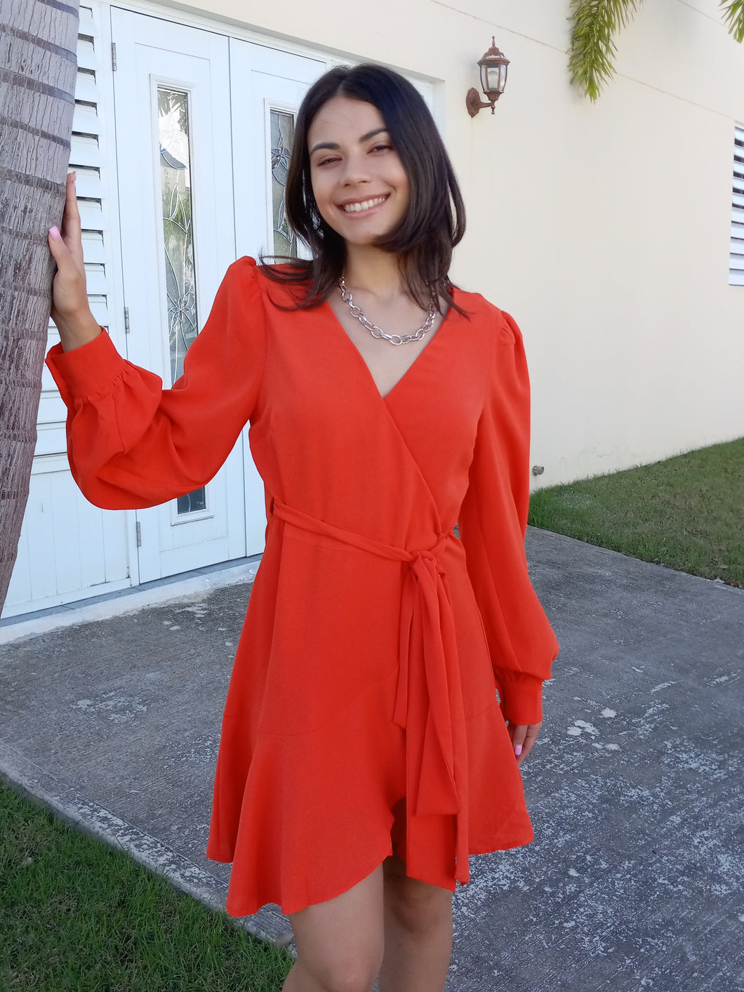 Red Crossed Dress