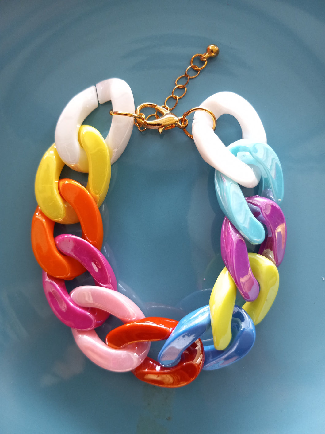 Multicolor Link  Bracelet