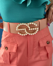 Load image into Gallery viewer, Double Pearls Light Pink Belt
