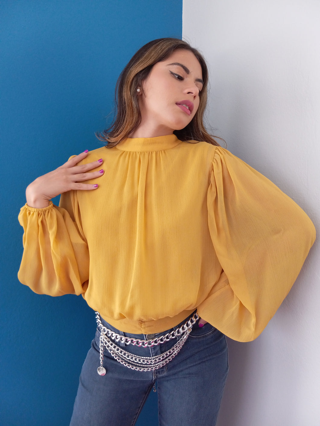High Neckline Top