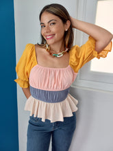 Load image into Gallery viewer, Mustard/Pink Top
