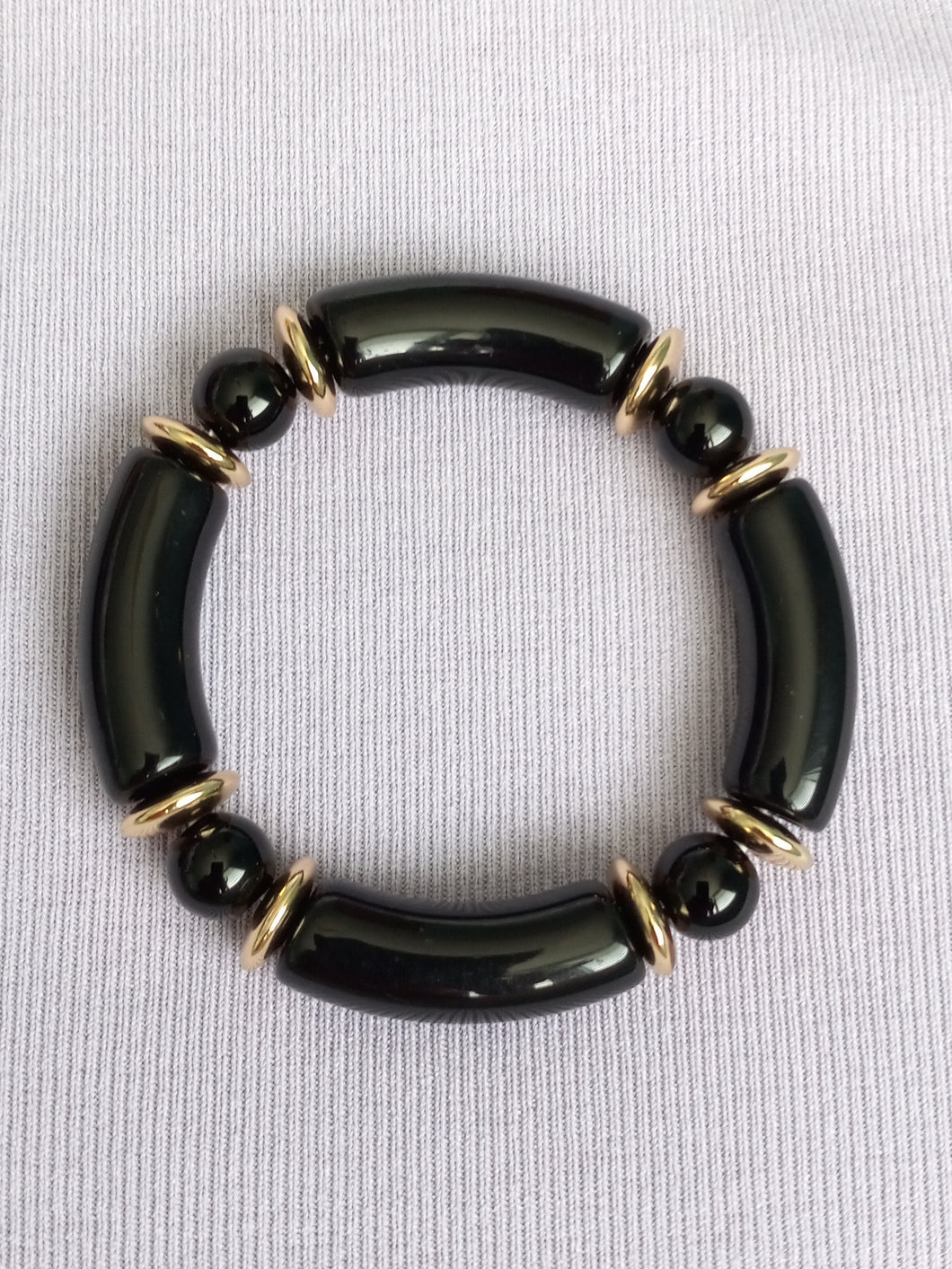 Black Glass Detail Bracelet