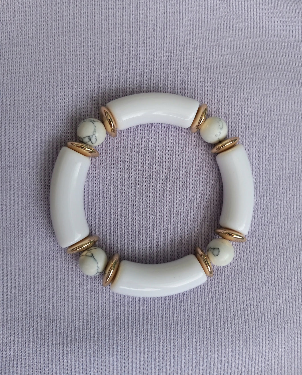 White Glass Detail Bracelet