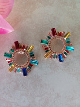 Load image into Gallery viewer, Cristal Flowers multicolor Earrings
