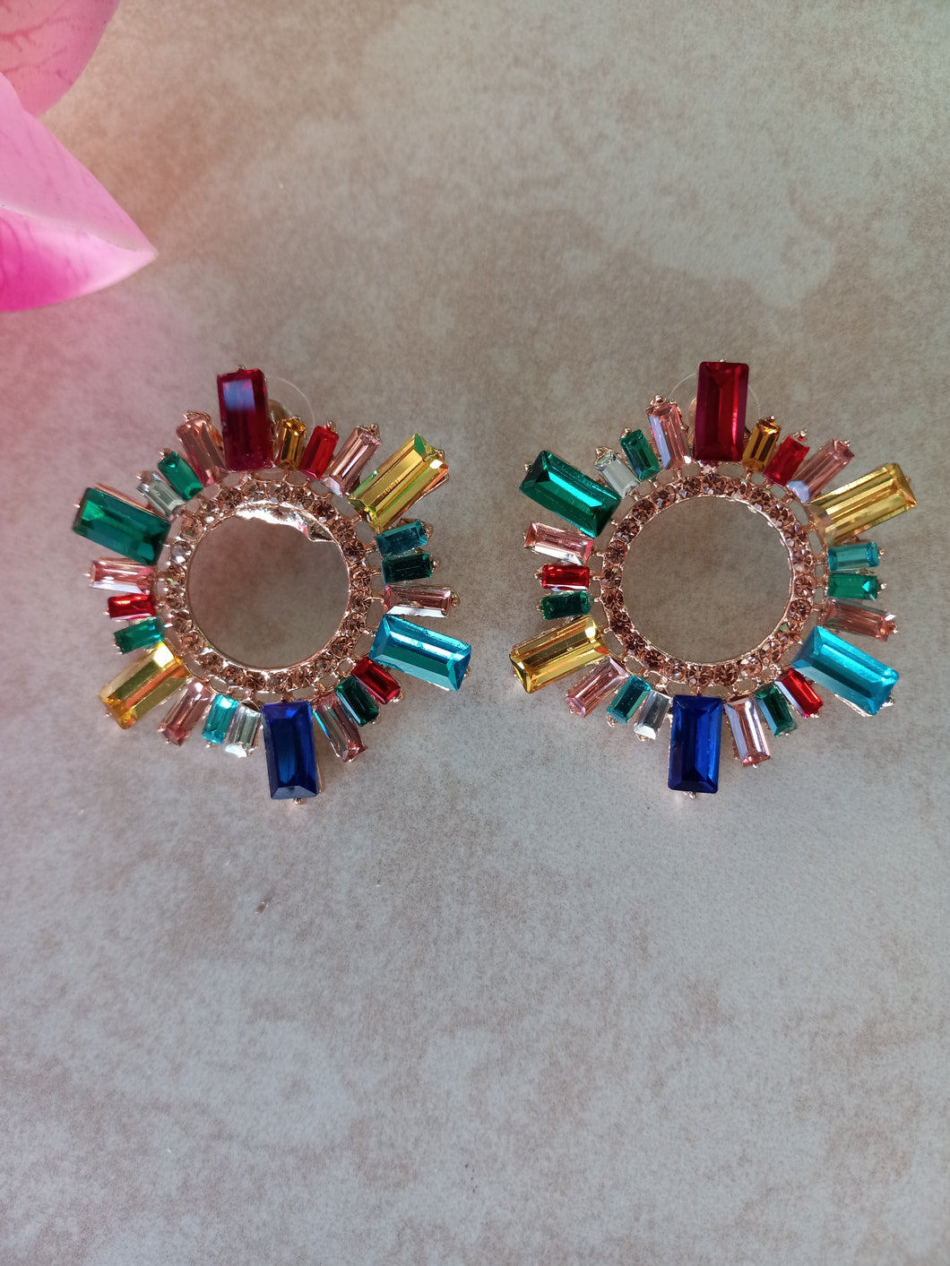 Cristal Flowers multicolor Earrings
