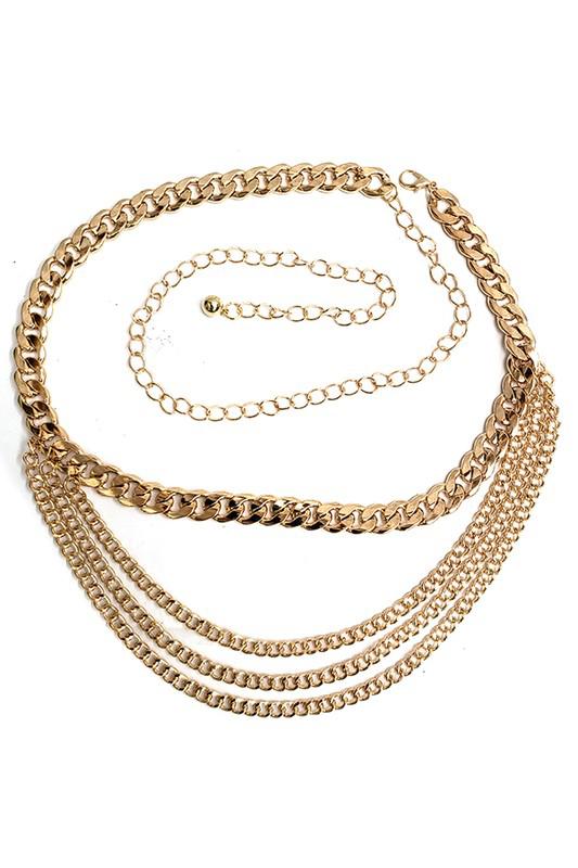 Golden Metal Chain Belt