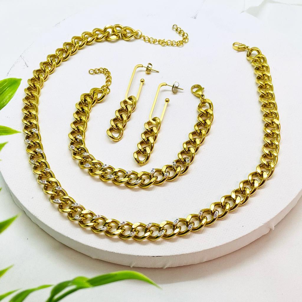 Stainless Steel Golden Set