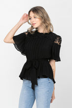 Load image into Gallery viewer, Short Sleeve Pleated Top
