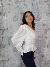 Load image into Gallery viewer, Satin White Blouse
