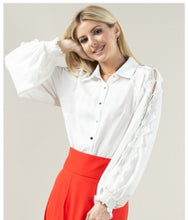 Load image into Gallery viewer, Lace detail White Blouse
