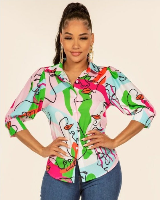 Art Print Blouse
