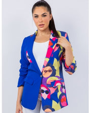 Load image into Gallery viewer, Fashion Blue Multi Blazer
