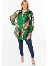 Load image into Gallery viewer, Leopard Print Plus Blouse
