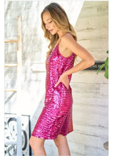 Load image into Gallery viewer, Metallic Color Block Dress
