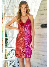 Load image into Gallery viewer, Metallic Color Block Dress
