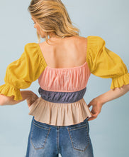 Load image into Gallery viewer, Mustard/Pink Top
