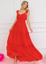 Load image into Gallery viewer, Beauty in Red Maxi Dress
