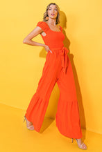 Load image into Gallery viewer, Wide Leg Orange Jumpsuit
